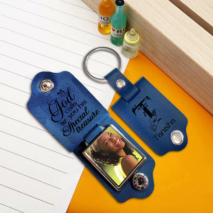 Jesuspirit Personalized Leather Photo Keychain | Special Treasure LPKHN05