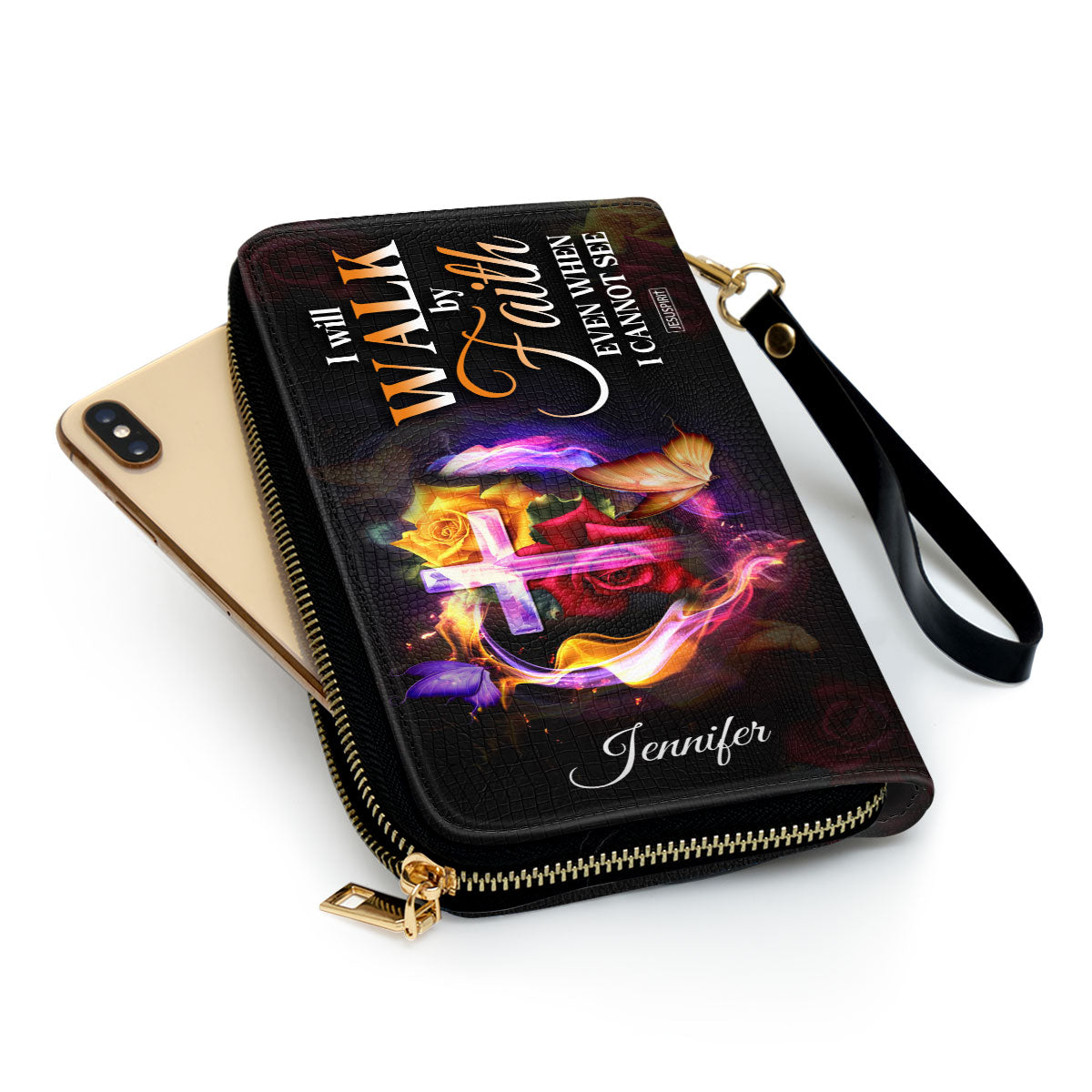 Must-Have Personalized Clutch Purse - I Will Walk By Faith Even When I Cannot See Him NUH433