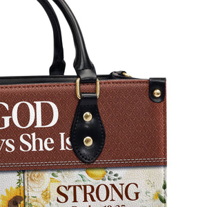 Jesuspirit | God Says She Is | Religious Gift For Worship Friends | Personalized Leather Handbag With Zipper LHBNUH682
