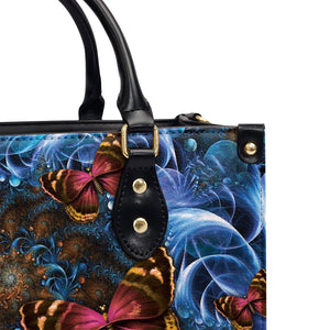 Pretty Personalized Butterfly Leather Handbag - God Calls You Beautiful NUH273