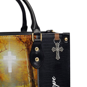 Pretty Personalized Leather Handbag - Your Word Is A Lamp To My Feet And A Light To My Path NUH442