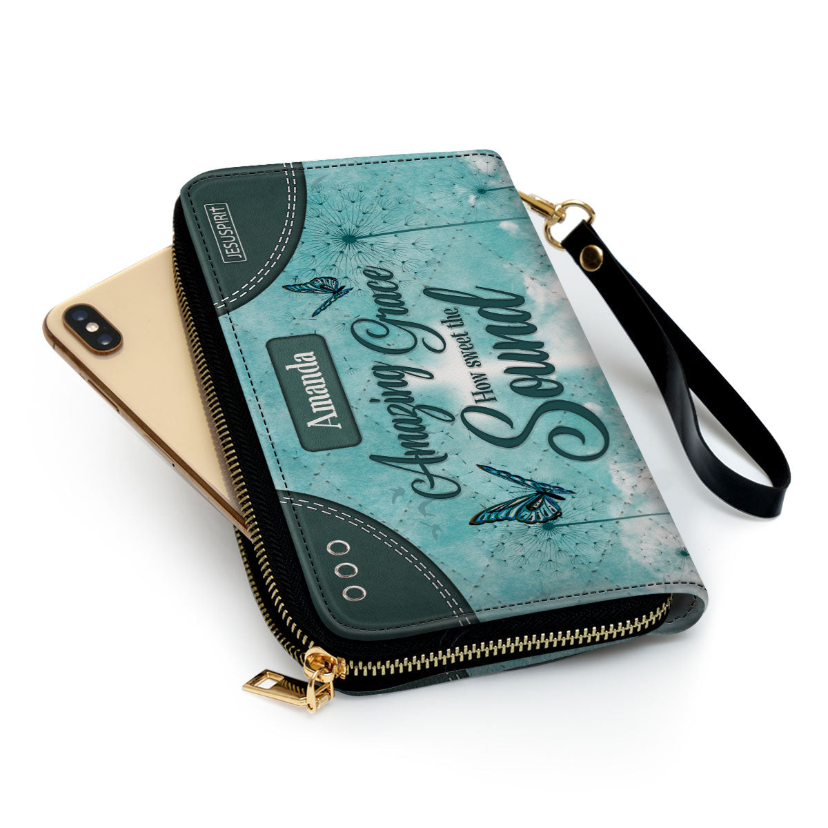 Special Personalized Butterfly Clutch Purse - Amazing Grace NUHN350
