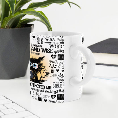 God Protected Me - Awesome White Ceramic Mug CCMNAHN1001B