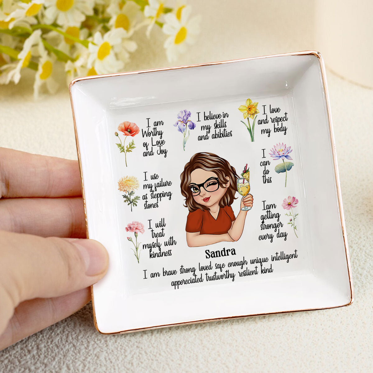 My Morning Affirmation | Personalized Jewelry Dish JSJDPH1847M