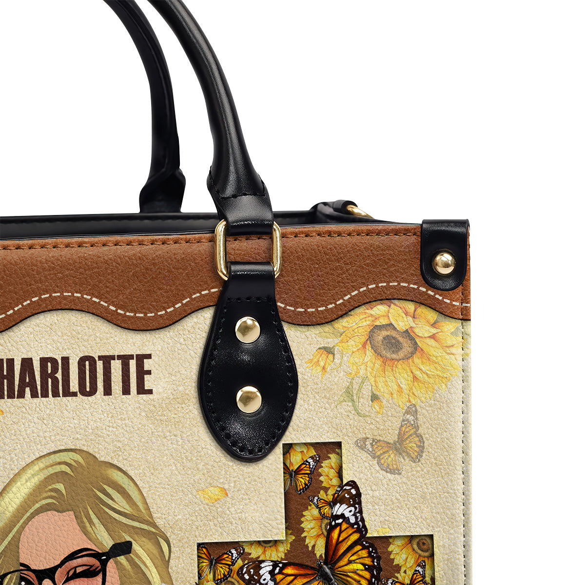 Created For A Purpose | Personalized Leather Handbag JSLHBPTN1299D