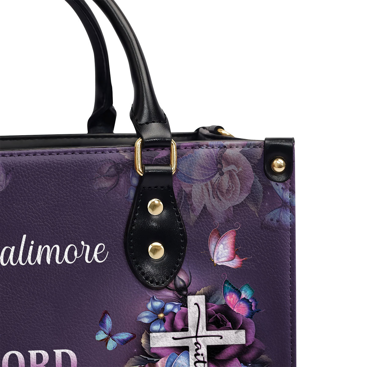 Beautiful Personalized Leather Handbag - Trust In The Lord With All Your Heart HH175F