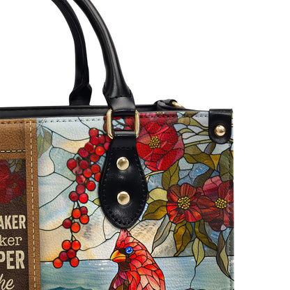 Way Maker Heart | Personalized Leather Handbag JSLHBPTN903M