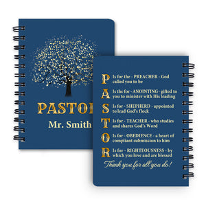 Jesuspirit  | Religious Gift For Christian People | Thank You Pastor  | Personalized Spiral Journal SJNAM1002A