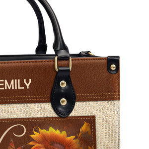 Jesuspirit | Personalized Leather Handbag With Zipper | With God All Things Are Possible LHBM786