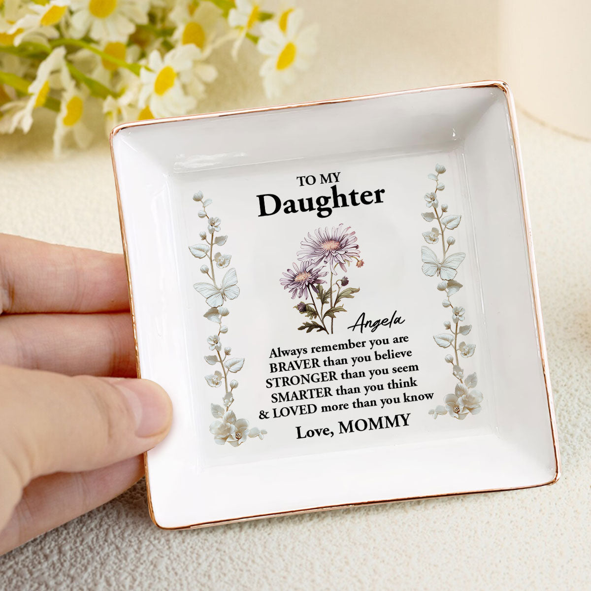 To My Daughter | Personalized Jewelry Dish