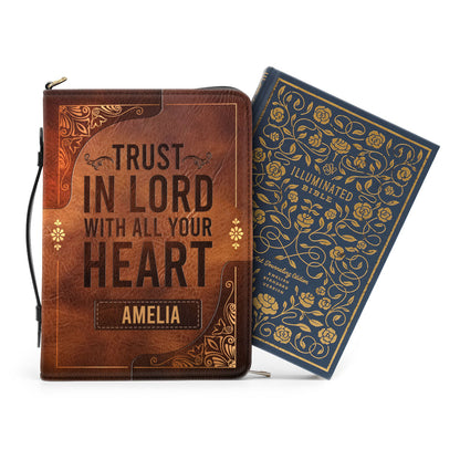 Trust In Lord With All Your Heart | Personalized Bible Cover JSBCPT944M