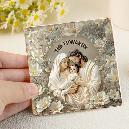 Be Still And Know That I Am GOD Psalm 46:10 | Personalized Ceramic Ring Dish Square