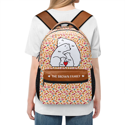 Bear Family | Personalized Backpack JSBPPT1082L