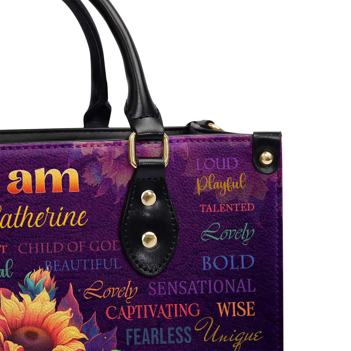 Jesuspirit | I Am Fearless | Gift For Her | Personalized Zippered Leather Handbag With Handle LHBM718