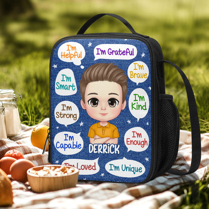 I'm Kind I'm Brave | Personalized Lunch Box Bag JSLBBPH1306D