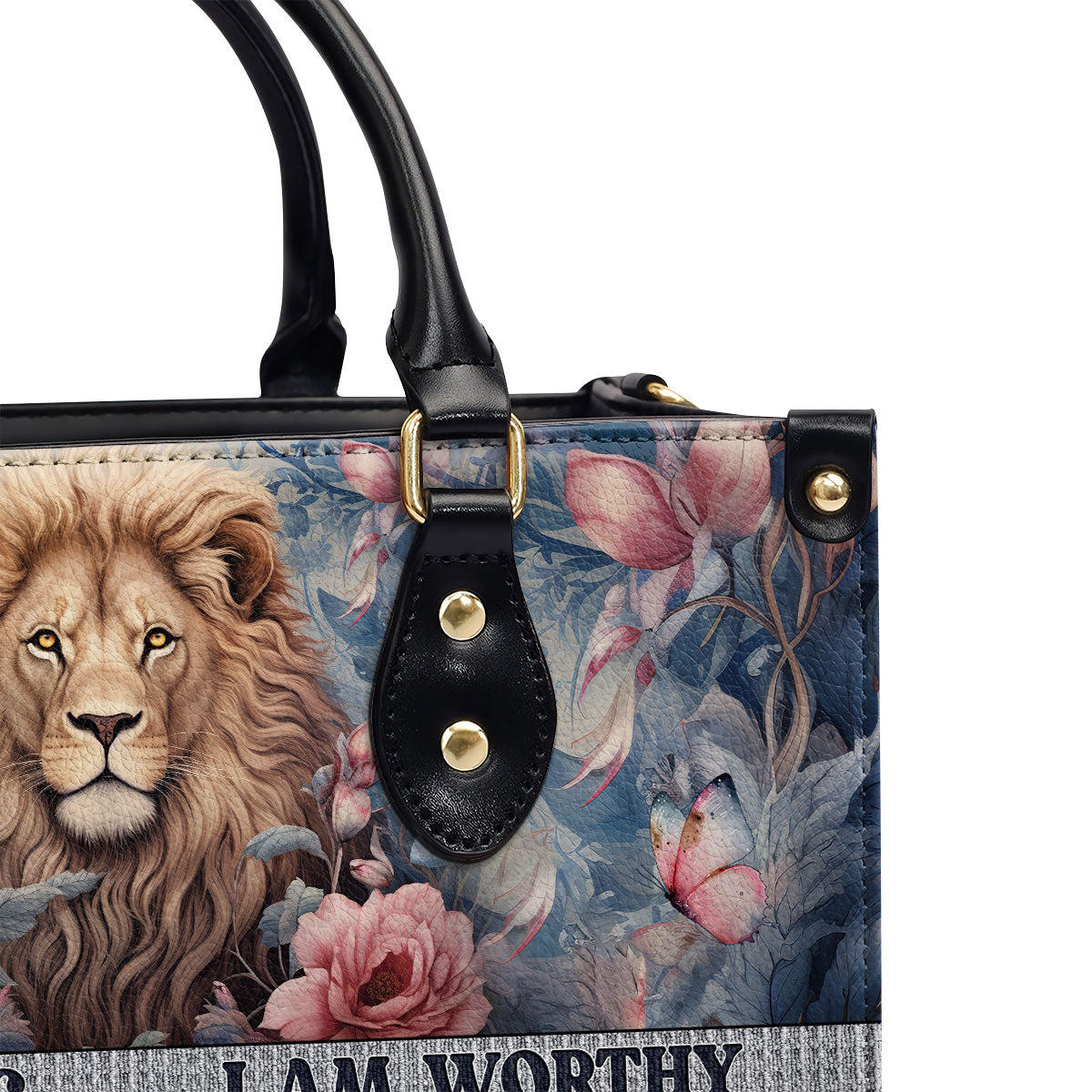 Jesuspirit | Personalized Leather Handbag With Zipper | I Am Strong LHBM752