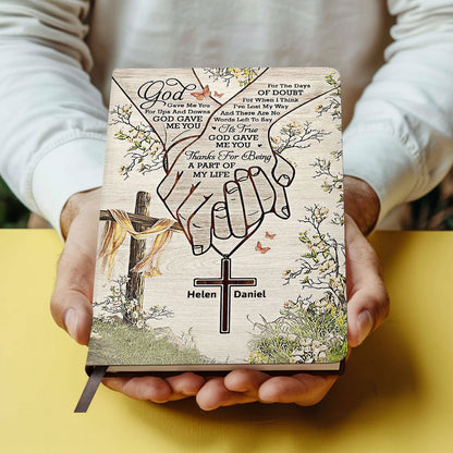 God Gave Me You | Personalized Leather Cover Notebook