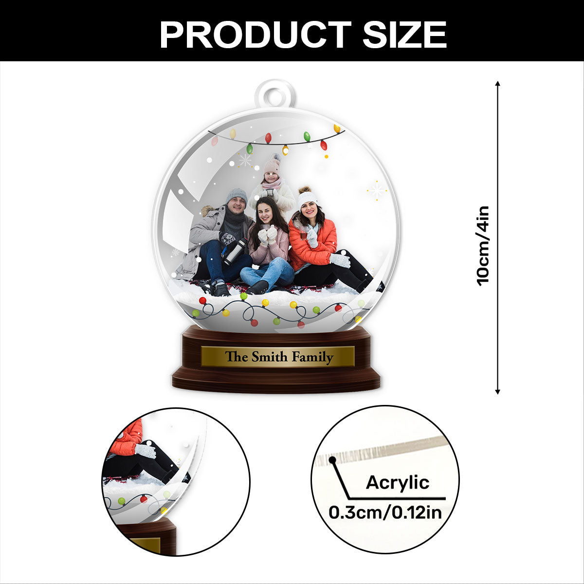 Family Upload Photo | Personalized 1-Side Acrylic Ornament JSACOPT2287T