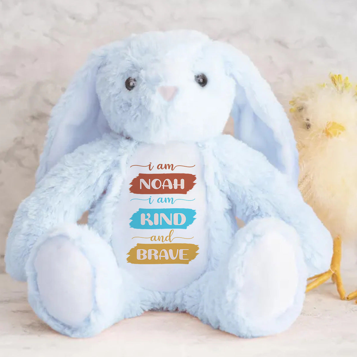 I Am Kind And Brave | Personalized Stuffed Bunny