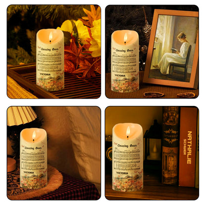 Amazing Grace | Personalized Flameless LED Candle