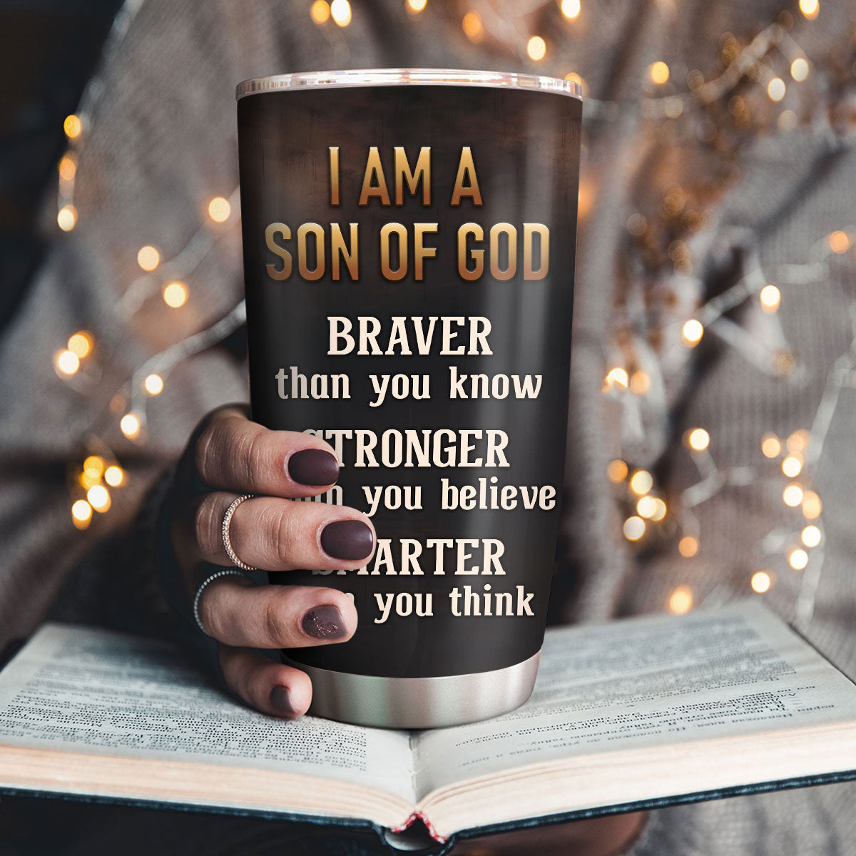 Jesuspirit | I Am A Son Of God | Spiritual Gift For Men | Personalized Stainless Steel Tumbler SSTHN155B