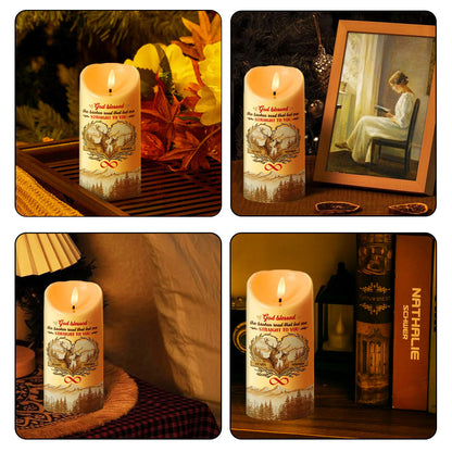 God Blessed The Broken Road That Led Me Straight To You | Personalized Flameless LED Candle