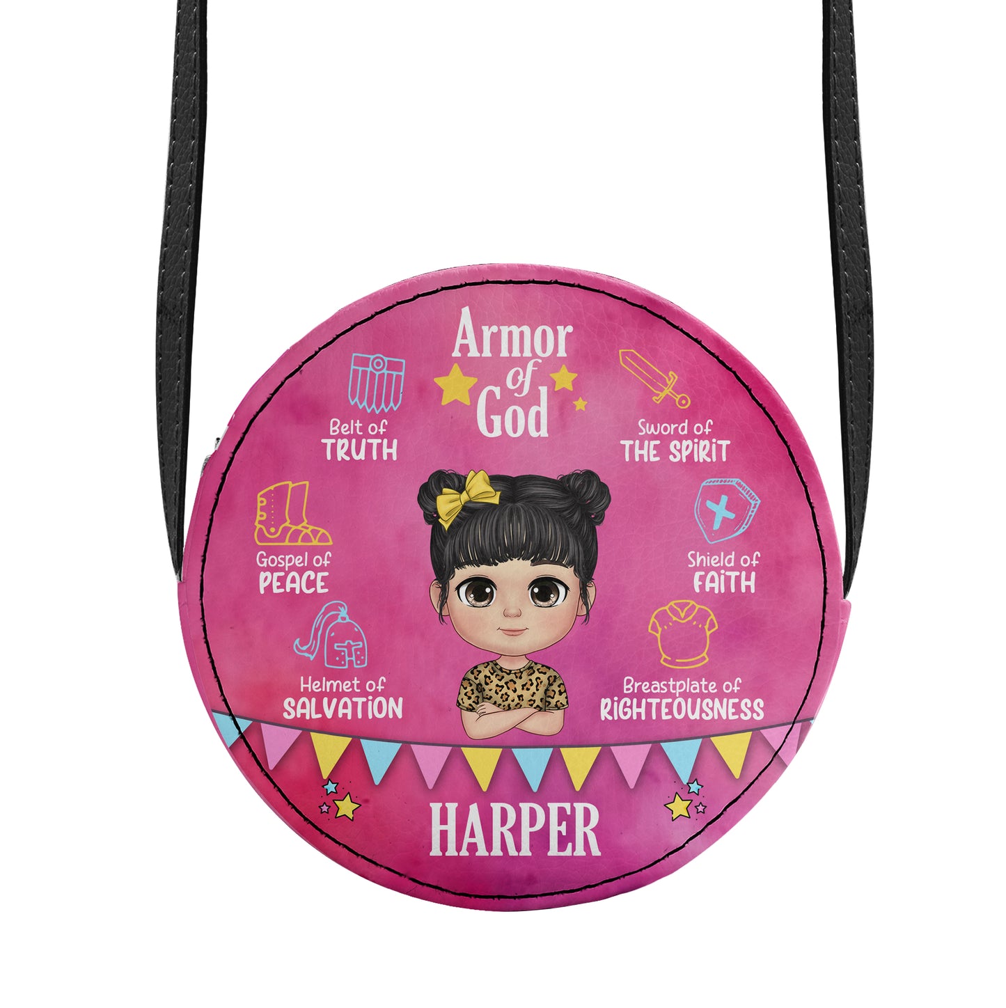 Armor Of God | Personalized Kid Round Purse JSCRBPT1194M