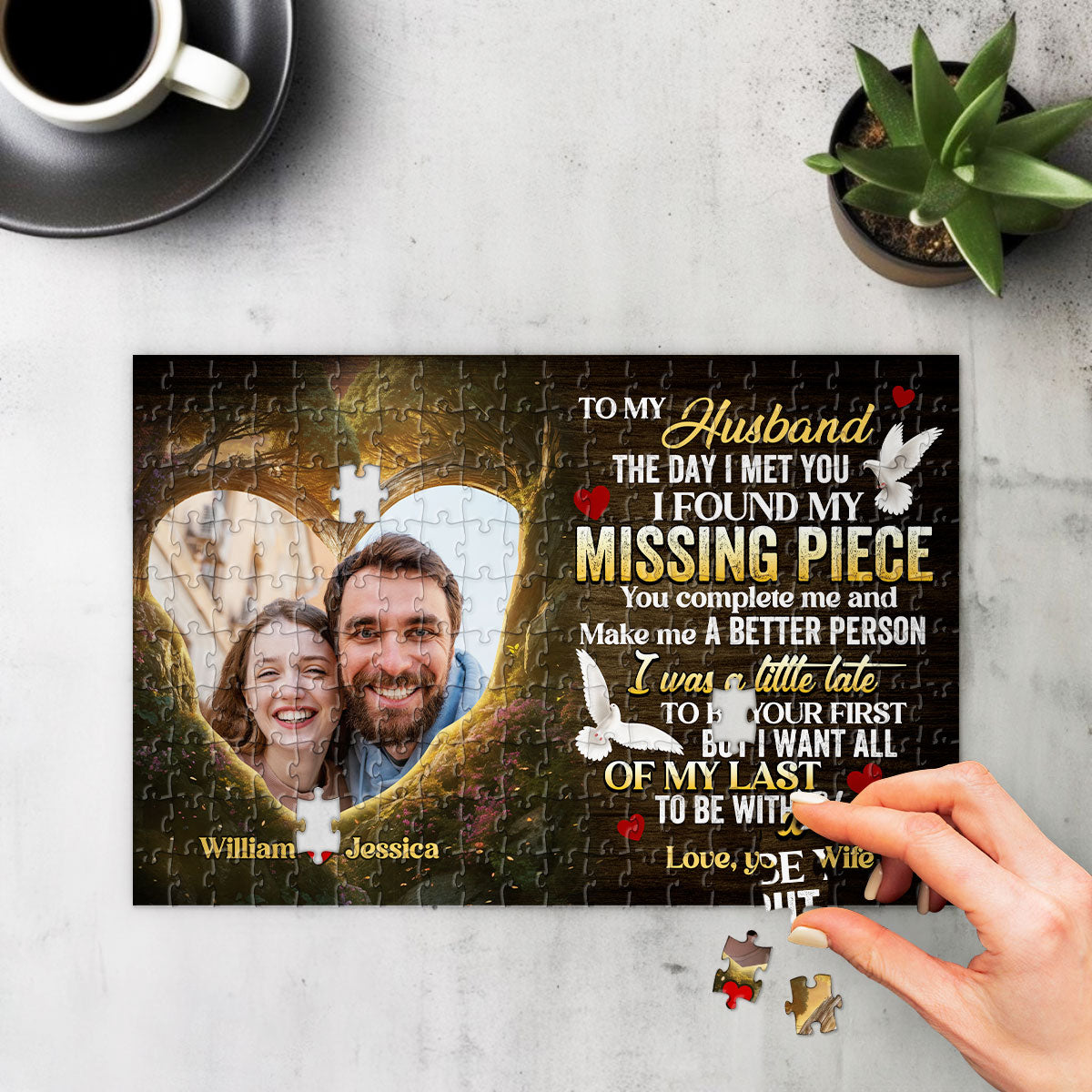 You Are My Missing Piece | Personalized Rectangle Jigsaw Puzzle JSJPPTN1656TA