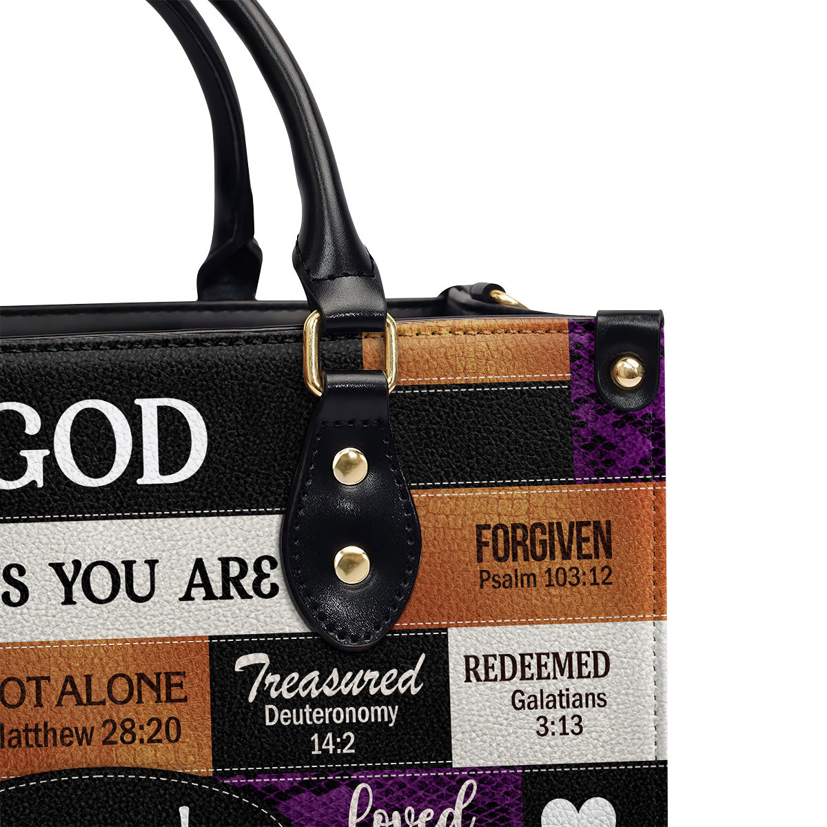 Jesuspirit | God Says I Am | Personalized Leather Handbag With Zipper | Gift For Her LHBNUHN681