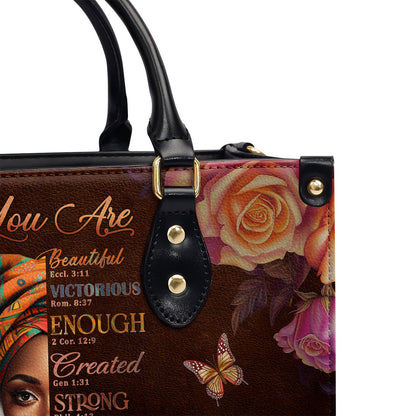 Jesuspirit | You Are Never Alone | Personalized Leather Handbag With Zipper | Gift For Worship Members LHBM721