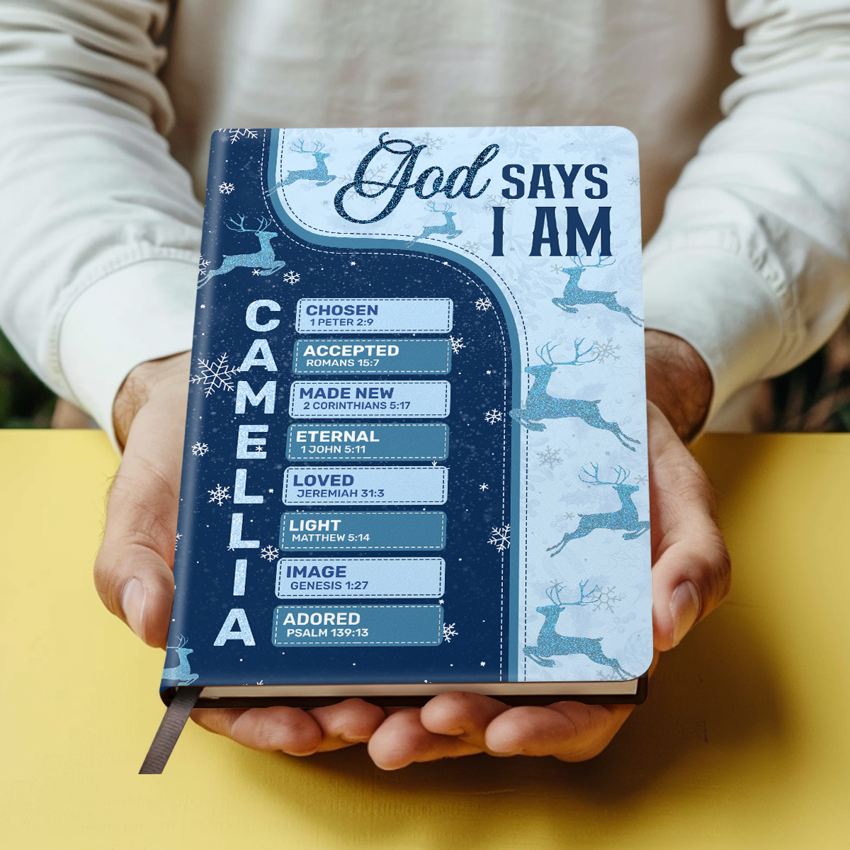 God Says I Am | Personalized Leather Cover Notebook
