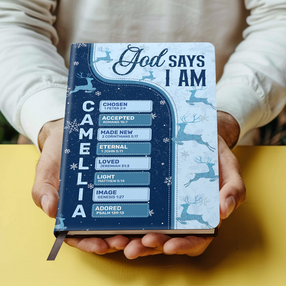God Says I Am | Personalized Leather Cover Notebook