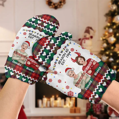 Hubby And Wifey Seasons | Personalized Warm Mittens JSWMPT2275T