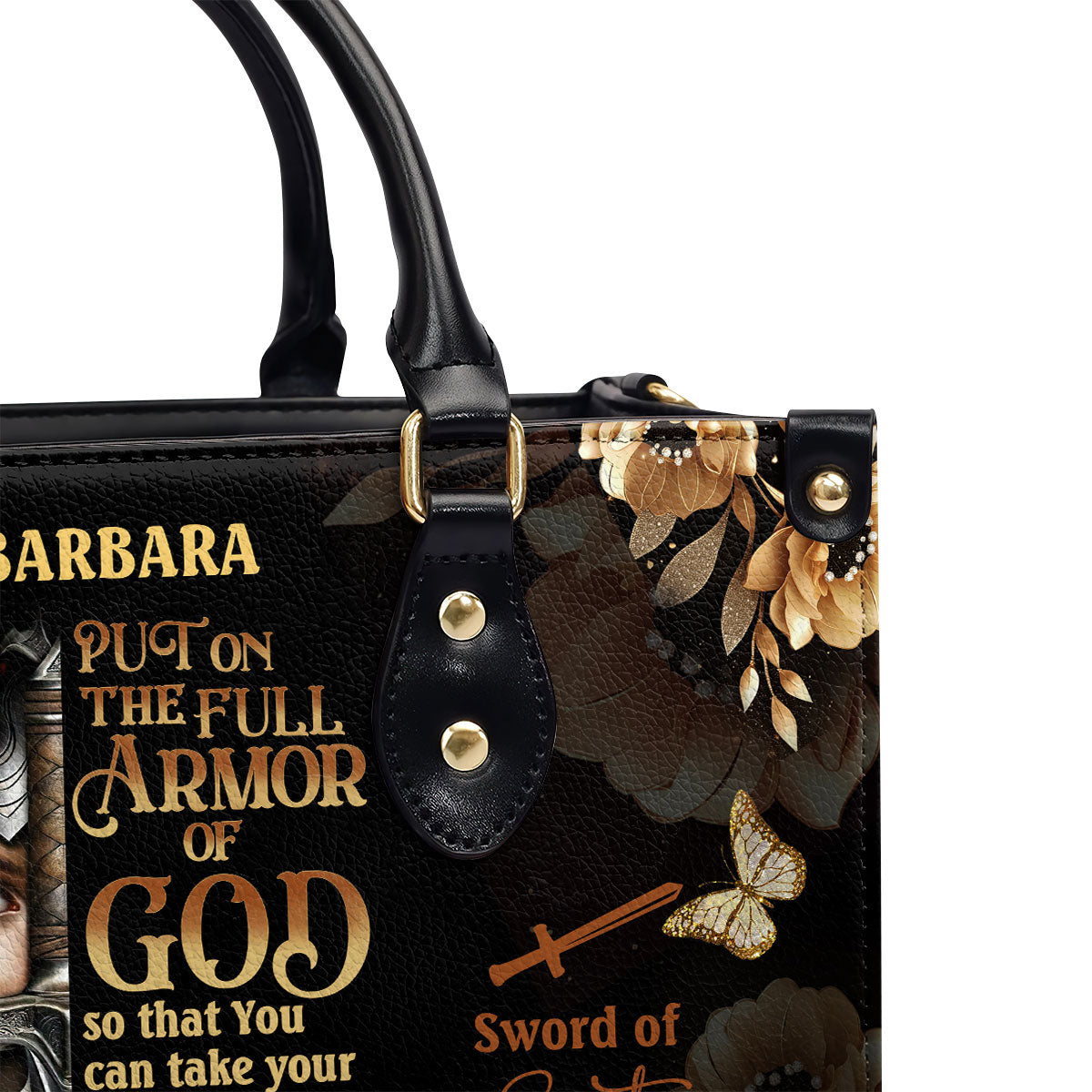 Jesuspirit | Personalized Leather Handbag With Zipper | Armor Of God LHBM772