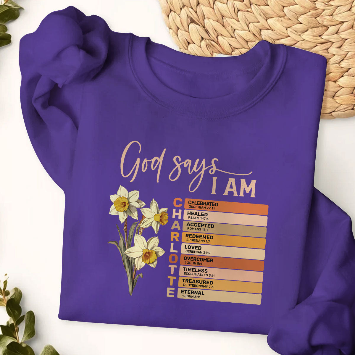 God Says I Am | Personalized Unisex Sweatshirt