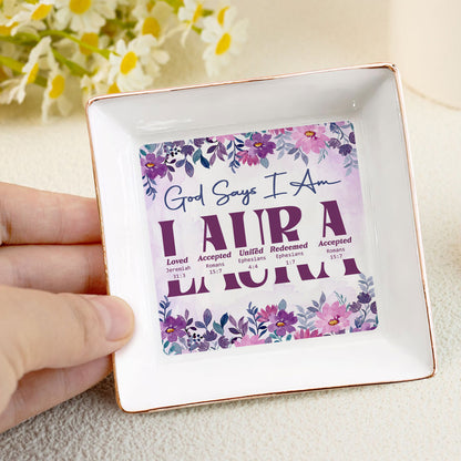 God Says I Am | Personalized Jewelry Dish