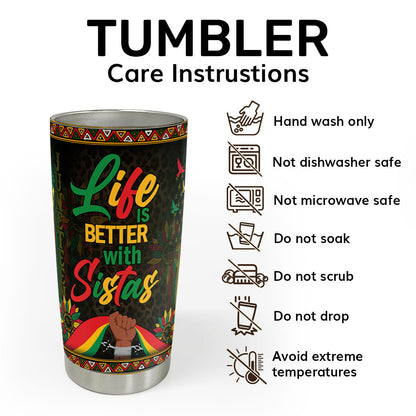 Life Is Better With Sisters | Personalized Stainless Steel Tumbler JSSSTH872