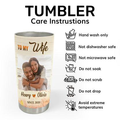 To My Wife | Personalized Stainless Steel Tumbler JSSSTPTN1375L