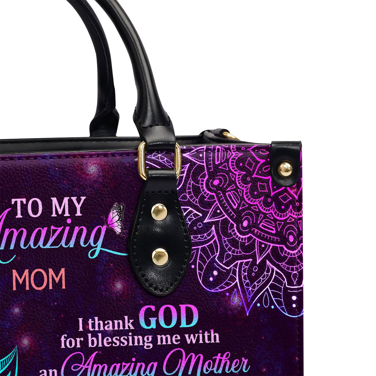 Jesuspirit | Personalized Leather Handbag With Zipper | To My Amazing Mom LHBM785