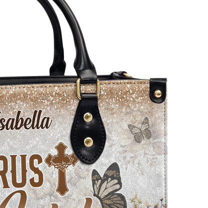 Trust In The Lord With All Your Heart | Personalized Leather Handbag JSLHBPTN770TA