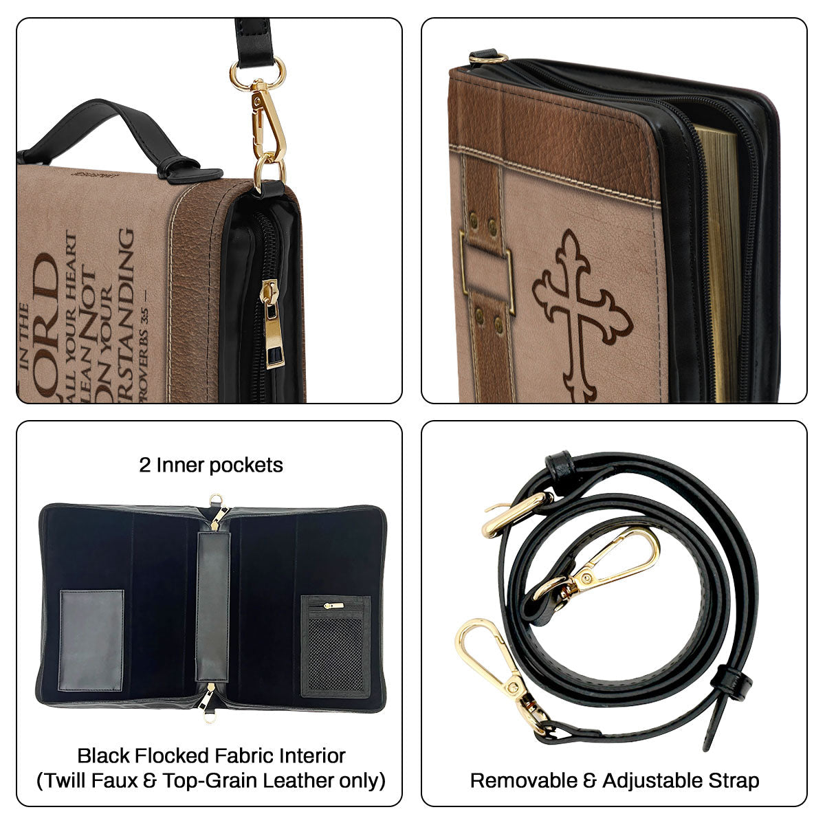 Must-Have Personalized Bible Cover - Trust In The Lord With All Your Heart BC08