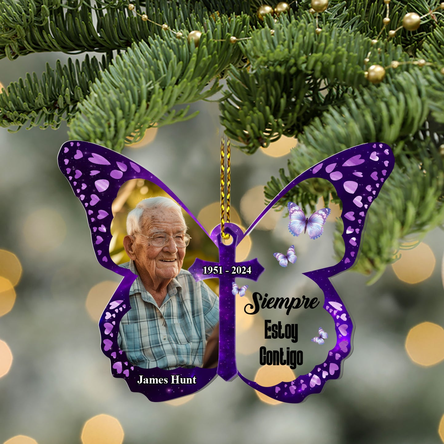 Siempre Estoy Contigo | Personalized 1-Side Acrylic Ornament JSACONNHN1541M