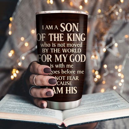 Jesuspirit | Personalized Stainless Steel Tumbler | For My God Is With Me And Goes Before Me | Spiritual Christian Inspirational Gift SSTM317D