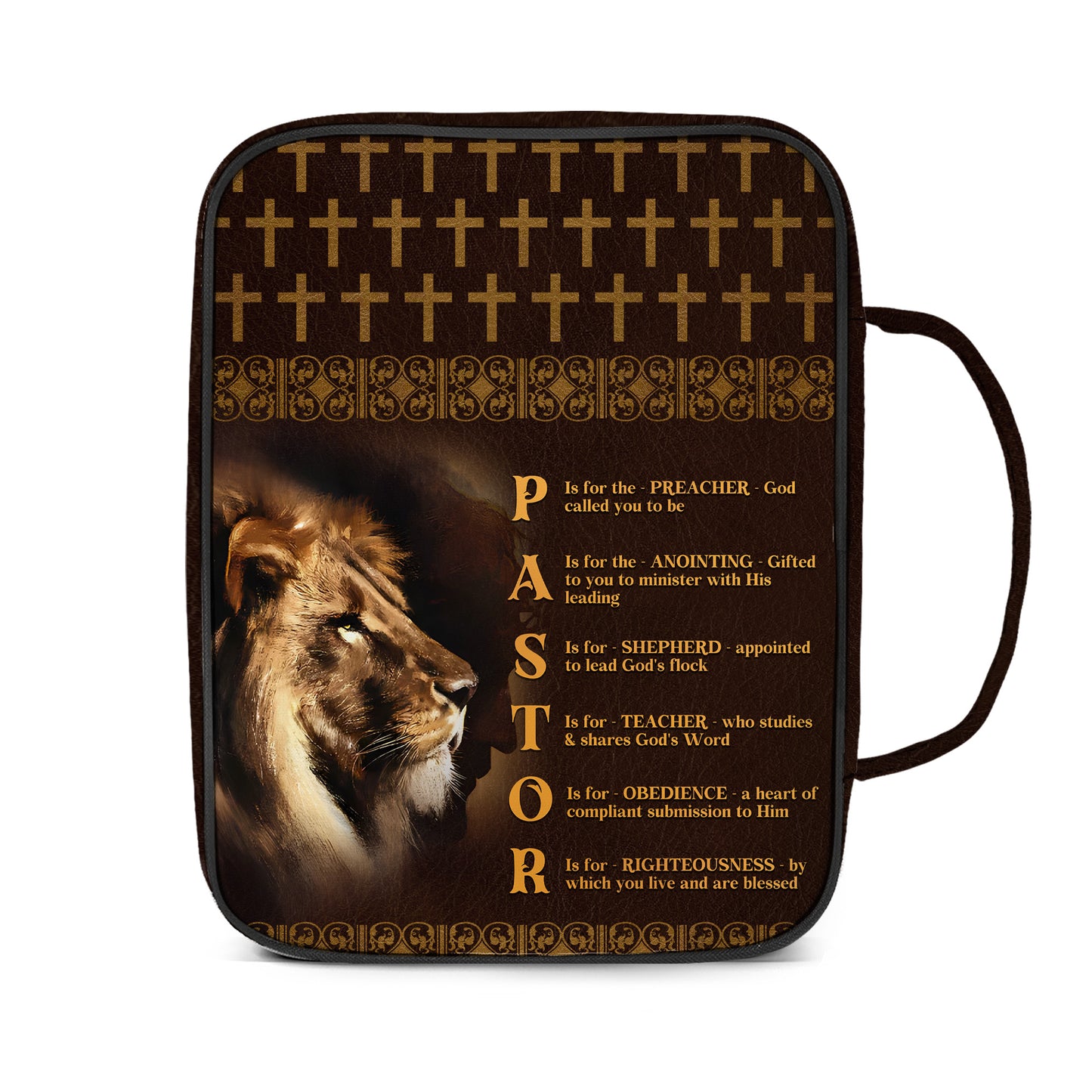 Pastor Preacher Anointing Shepherd Teacher Obedience Righteousness | Personalized New Bible Bag JSNBBPTN1291L