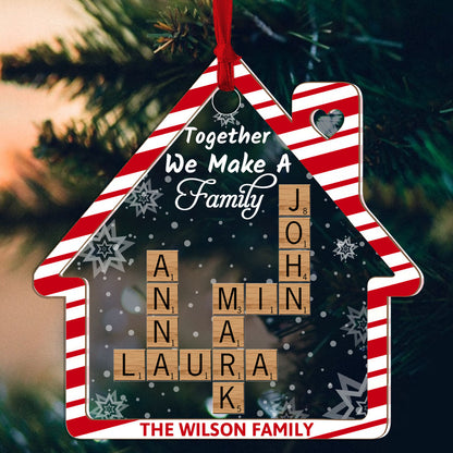 Together We Make A Family | Personalized Wood & Acrylic Ornament