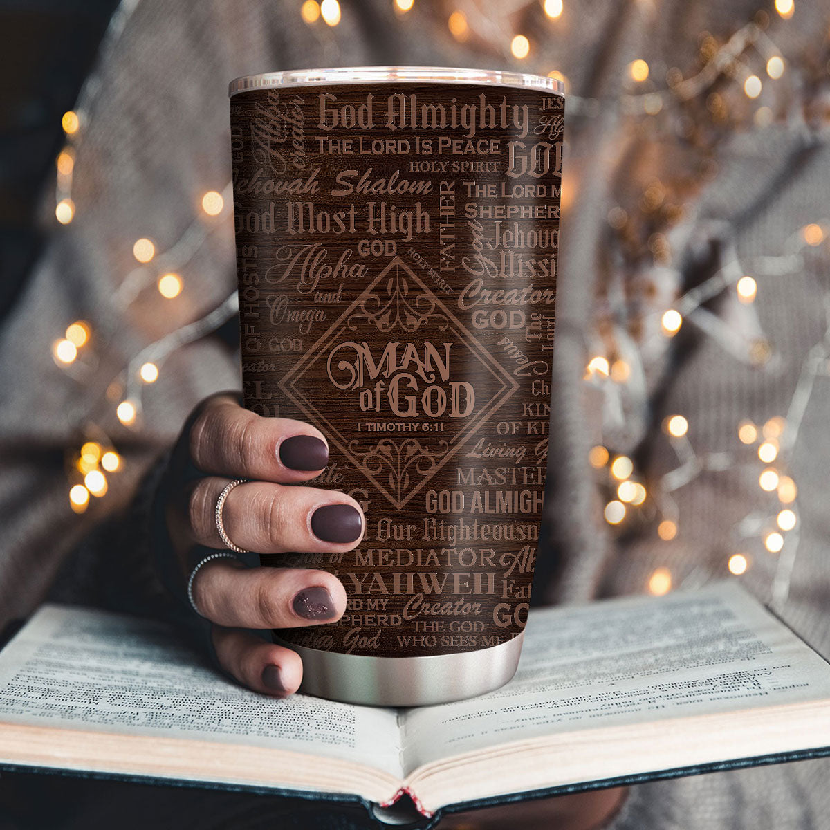 Jesuspirit | Personalized Stainless Steel Tumbler | Man Of God | Faith Christian Bible Scripture Prayer Gifts SSTM503