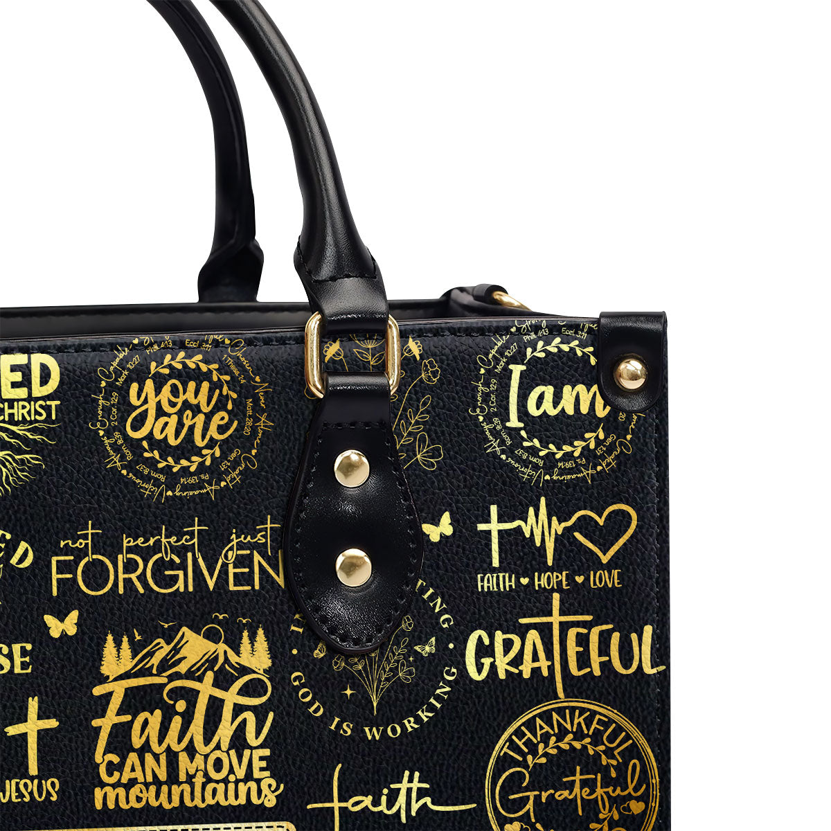 Rooted In Christ | Personalized Leather Handbag