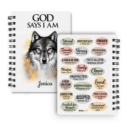 Jesuspirit | Personalized Animal Spiral Journal | What God Says About You | Inspiration Gifts For Christian People SJH740