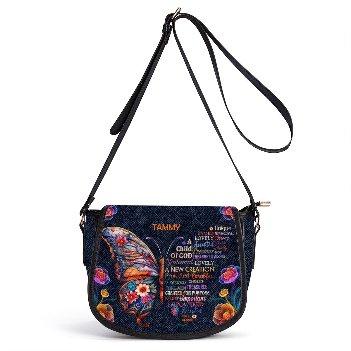 Child Of God - Personalized Leather Saddle Bag LHBM719
