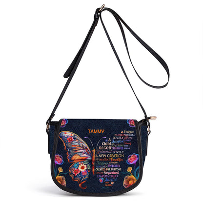 Child Of God - Personalized Leather Saddle Bag LHBM719